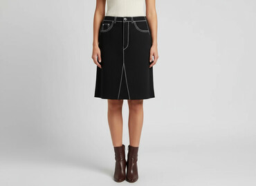 spódniczka czarne eko skóra: La Perla, Women`s skirt, size M