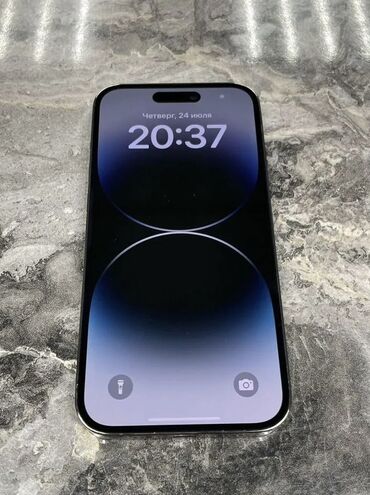 айофн: IPhone 14 Pro, Колдонулган, 256 ГБ, Deep Purple, Коргоочу айнек, Каптама, 80 %