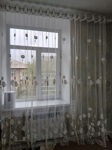 гирлянда штора водопад: Тюль на люверсах с цветочной вышивкой - Прозрачная тюль цвета