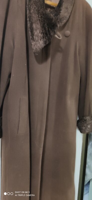 пальто: Пальто 2XL (EU 44), цвет - Коричневый