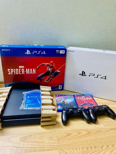 PS4 (Sony Playstation 4): Salam.PS4 Spiderman Edition Satilir✔️ 1TB Yaddas 2djostik 2oyun butun