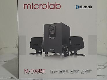 Колонки для ПК и ноутбуков: Microlab Subwoofer M-108BT 2.1 BLACK 11W — 4