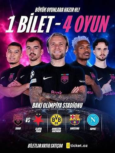 kamp cadiri satisi: Bakı Olimpiya Stadionunda keçiriləcək futbol oyunları üçün bilet — 1
