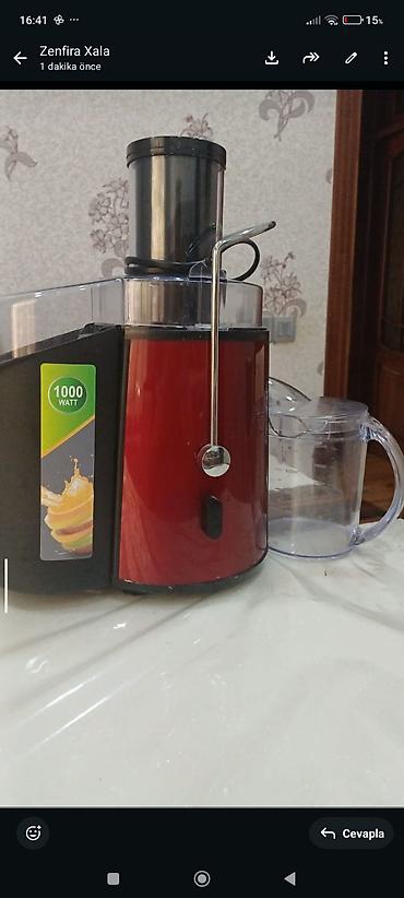 Meyvə-tərəvəz şirəçəkəni - Güc: 1000 W (etiketdə göstərilib) – sərt