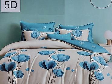 Posteljina: BRACNE POSTELJINE – komplet 5D dezen Opis: - Komplet posteljine sa — 9