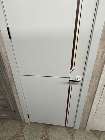 двери с двух сторон из бельгии: Жабык ички эшик, Ламинат, түсү - Ак, 200 * x 80 см