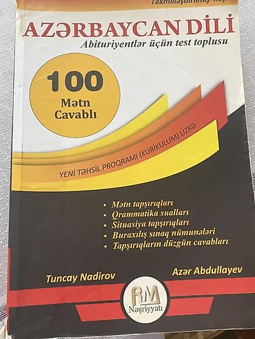 Testlər: Məhsul: “Azərbaycan dili – Abituriyentlər üçün test toplusu (100 mətn — 1