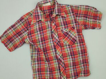 krótki trencz massimo dutti: Shirt 7 years, condition - Good, pattern - Cell, color - Red