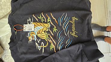 kappa m: Superdry potpuno novi sa etiketom duks (crewneck) sa bogatom vezenom — 1