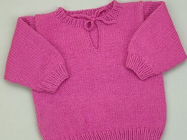 sweterek z koronką: Sweter, 6-9 m, stan - Bardzo dobry