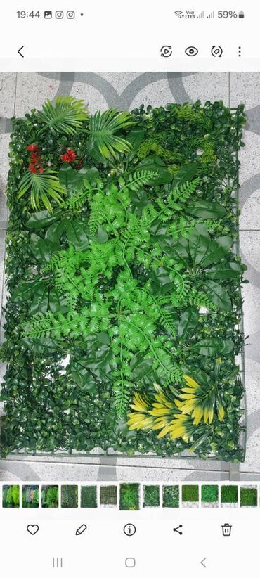 Digər ev dekoru: Yaşıl süni dekorativ ötüklər,güllər,yarpaqlar,ağaclar. Yaşıl dekorativ — 27