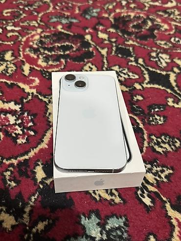 кондер: IPhone 15, Б/у, 128 ГБ, Голубой, Коробка, 83 % — 1