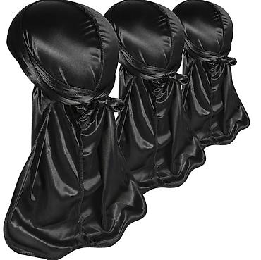 Головные уборы: Продаю набор из 3-х шелковистых мужских бандан (durag). Идеальны для — 2