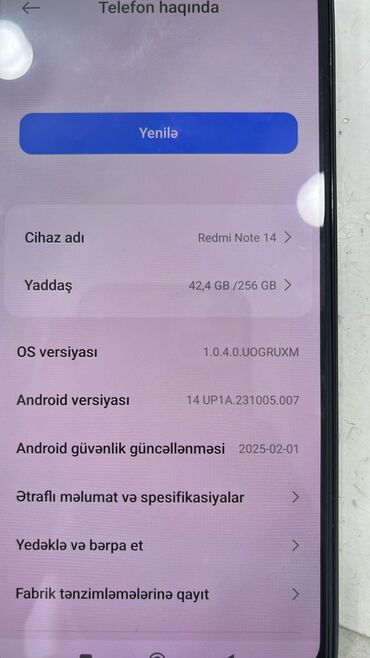 redmi not 12 işlənmiş: Redmi Note 14, 256 ГБ