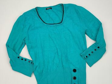 bluzki turkusowa damskie: Sweter, S, stan - Dobry
