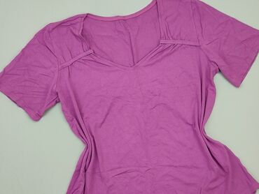bluzki fioletowa damskie: T-shirt, M, stan - Dobry