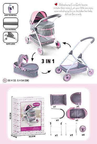 figura u pokretu: Kolica za lutke 3 u 1 – Play House set - Multifunkcionalni set za — 1