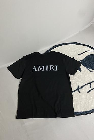 Футболки: Футболка AMIRI, черная - Классический крой с короткими рукавами и — 1