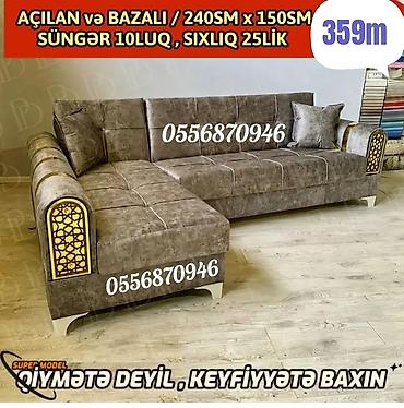 Divanlar: Künc divan, Yeni, Açılan, Bazalı, Parça, Şəhərdaxili pulsuz çatdırılma — 4