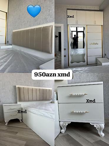 İkinəfərlik çarpayı, Dolab, Komod, 2 tumba, Yeni