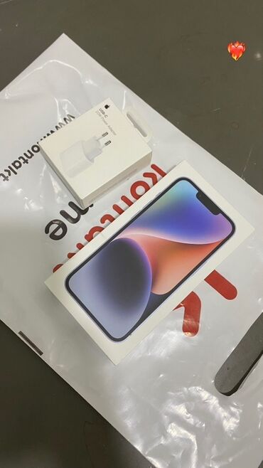 tələfon: IPhone 14, 128 GB, Mavi, Barmaq izi, Face ID, Sənədlərlə