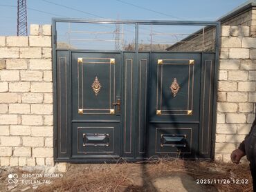 Həyət darvazaları: Yeni Dəmir Həyət darvazası, Mexaniki, Qapı ilə, Kredit yoxdur, Ödənişli quraşdırma, Ödənişli çatdırılma — 6