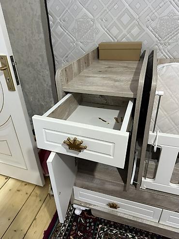uşağ beşiyi: Uşaq beşiyi – “Melek Bebe” kombi model - Material: ağ–açıq palıd — 4