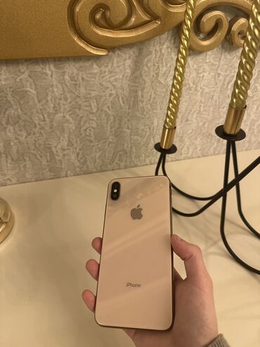 Apple iPhone: IPhone Xs Max, 64 GB, Matte Gold, Barmaq izi, Simsiz şarj, Face ID