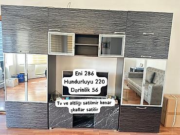ders masa: - Qonaq otağı üçün divar şkafları dəsti (TV altlığı daxil deyil; — 1
