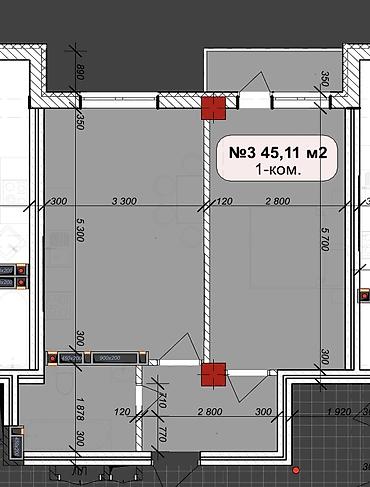 boston tower: 1 комната, 45 м², Элитка, 10 этаж, ПСО (под самоотделку) — 2