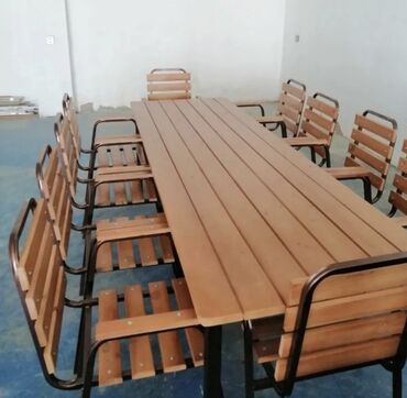 işlenmiş stol stullar: Yeni, Kvadrat masa, 4 stul, Açılmayan, Stullar ilə, Taxta, Azərbaycan