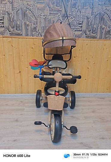 grand bicycle: Uşaq üçtəkərli velosipedi – Kiddiilo brendi - Rəng: qara gövdə — 5
