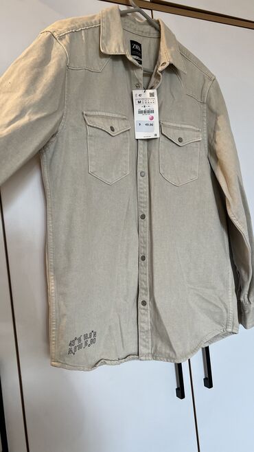 джинсы куртки мужские: Куртка M (EU 38), цвет - Бежевый