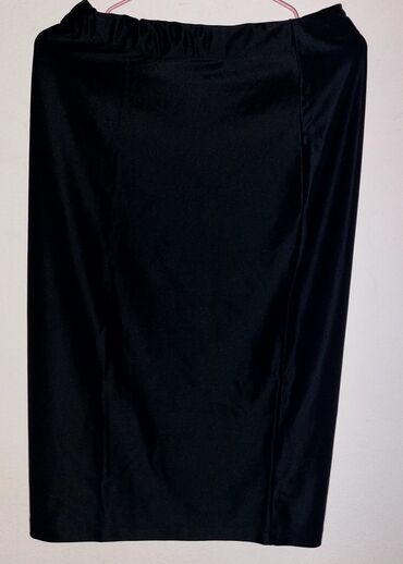 džins suknje: L (EU 40), Midi, color - Black