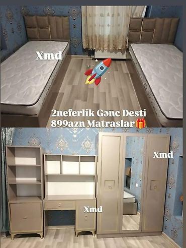 oglan ucun yataq otaqlari: Oğlan və qız üçün, Yeni, 2 təknəfərlik çarpayı — 1