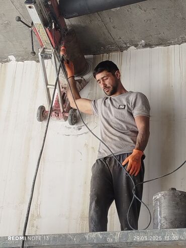 Beton işləri: Səssiz tozsuz səliqəli kəsim. Beton katlavan monolit kubik — 20