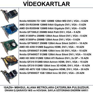 Avtoelektronika: Videokart GeForce 210, < 4 GB