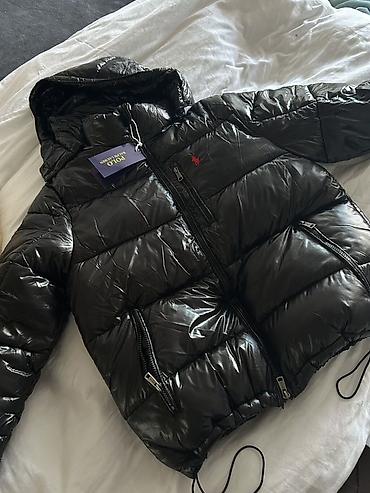 Kişi geyimləri: Polo Ralph Lauren şişmə qış gödəkçəsi - Rəng: qara, parlaq tekstura - — 1