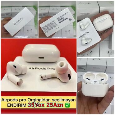 mikro nauşnik: Airpods Pro🔥 Premium Clas: 35yox 25 AZN Endirim məhsul bitənə qədər