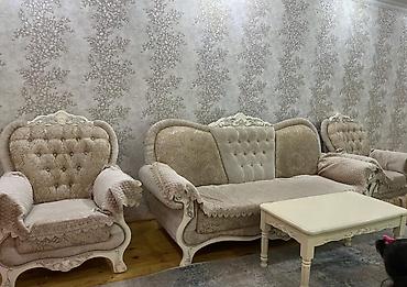 endirimli divanlar: Klassik üslubda 4 hissəli qonaq otağı dəsti - 3 nəfərlik divan — 1