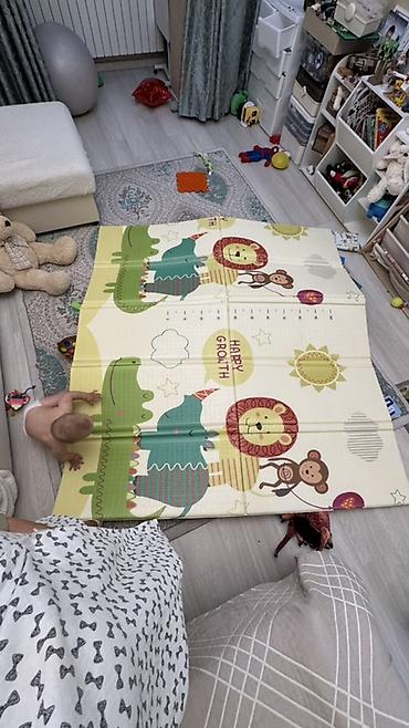 детский плашатка: Складной двусторонний детский игровой коврик 180х200х2 Большой — 3