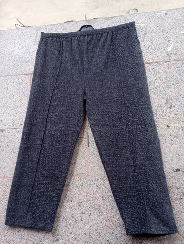 Qadın şalvarları: Qadınlar üçün isti palto parçasından rahat xoşagəlimli cibli beli — 19