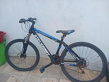 Velosipedlər: STELSPORT ZY-100 modeli, qara və mavi rənglərdə olan dağ velosipedi — 3