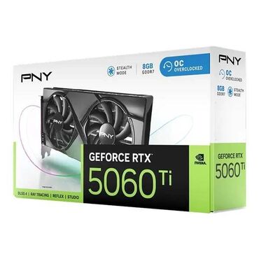 Видеокарты: Видеокарта PNY GeForce RTX 5060 Ti, 8 ГБ, Новый