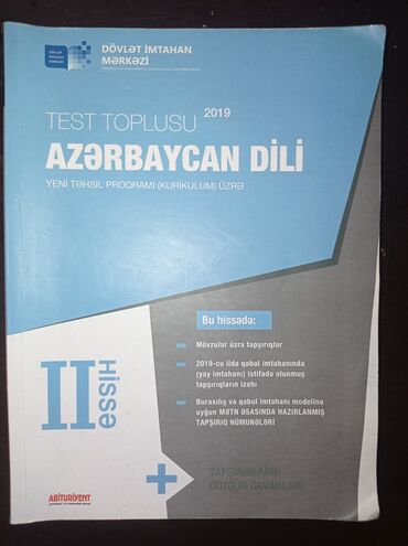 az dili 2019 test toplusu: Azerbaycan Dili Test Toplusu 2-ci hissə köhnə heç istifadə edilmiyib