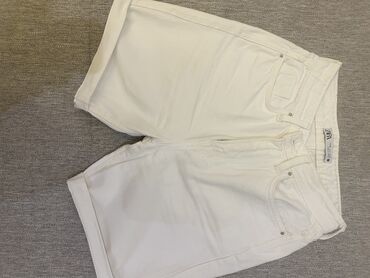 Шорты: Шорты, Zara, XS (EU 34), цвет - Белый