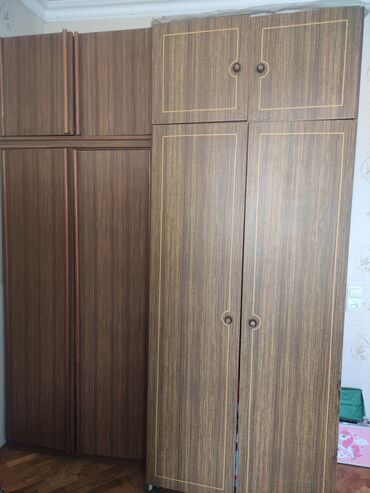 islenmis paltar dolabi: Гардеробный шкаф, Б/у, 2 двери, Распашной, Прямой шкаф