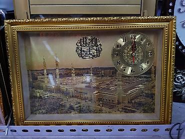 асма шам: Настенные часы-картина в золотой раме. - Формат: прямоугольная — 1