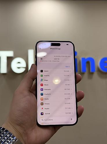 i̇pona: IPhone 15 Pro Max, 256 GB, Blue Titanium, Zəmanət, Kredit, Simsiz şarj — 5