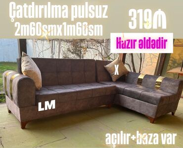 baza benefit: Künc divan, Qonaq otağı üçün, Bazalı, Açılan